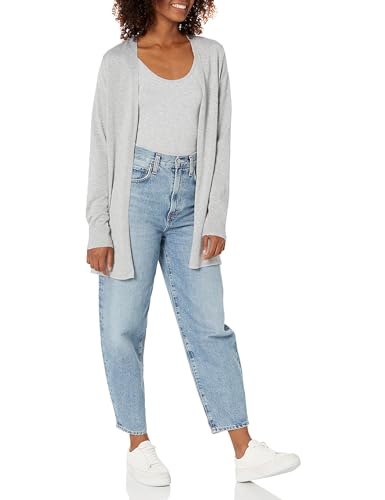 Amazon Essentials Women's Plus-size Plus Size Lightweight Open-Front Cardigan Sweater Sweater -Light Grey Heather 2X