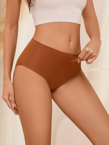 AIVEITE Womens Underwear Full Coverage No Show High Waisted Seamless Ladies Panty MultiPack XX-Large