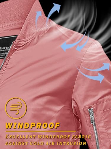 TACVASEN Bomber Jacket Men Jacket Casual Harrington Jacket Track Jacket Full Zip Jacket Baseball Jacket Summer Jackets Slim Fit Jackets Pilot Jackets