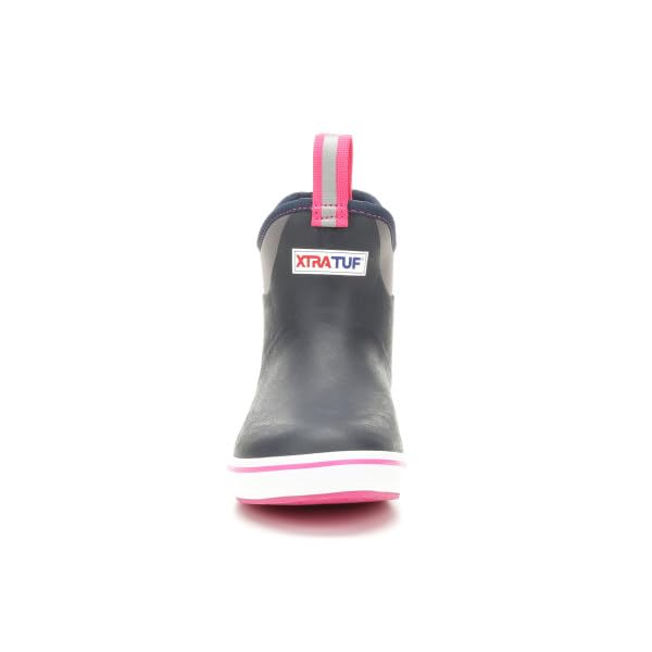 Xtratuf Performance Series 6\" Women's Full Rubber Ankle Deck Boots Navy & Pink (XWAB-200) 11