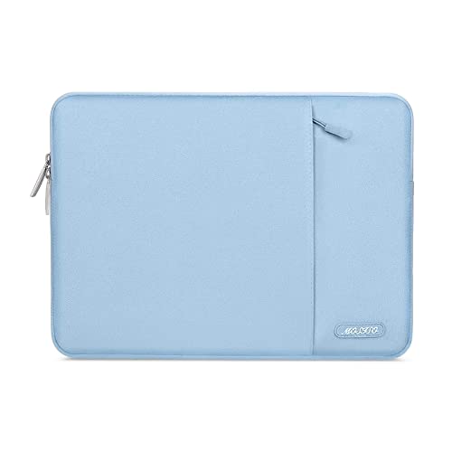 MOSISO Laptop Sleeve Bag Compatible with MacBook Air/Pro 13-13.3 inch Notebook Polyester Vertical Case with Pocket Air Blue
