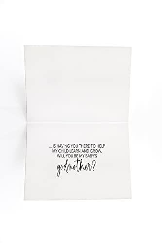 Will You Be My Godmother Asking Proposal Card for Best Friend God Mother Request Card from Niece Nephew (Best Friend Godmother2)