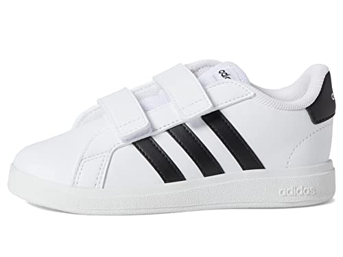Adidas Kids Grand Court 2.0 Tennis Shoe FTWR White/Core Black/Core Black (Cross Strap) 4 US Unisex Toddler