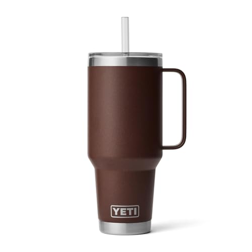 YETI Rambler 42 oz Straw Mug Vacuum Insulated Stainless Steel Wetlands Brown