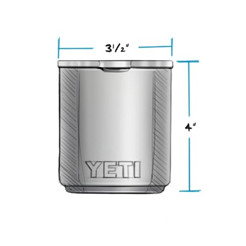 YETI Rambler Stackable Lowball 2.0 Vacuum Insulated Stainless Steel with MagSlider Lid Black 10oz (296ml)