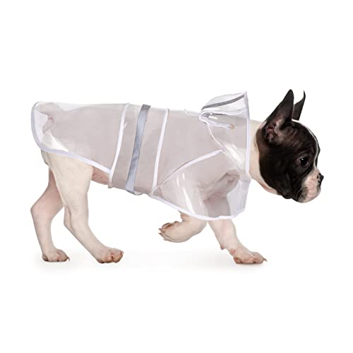 Dog Raincoat with Hood Clear / Medium