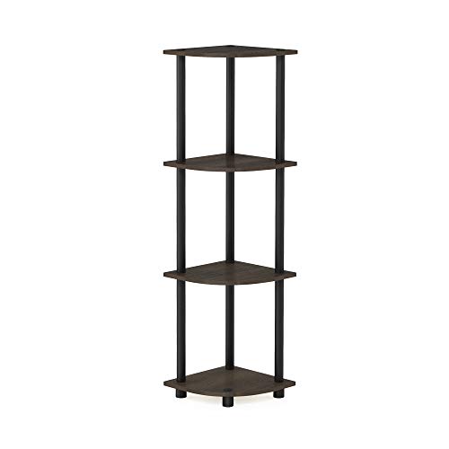 4-Tier Corner Shelf Dark Brown/Black