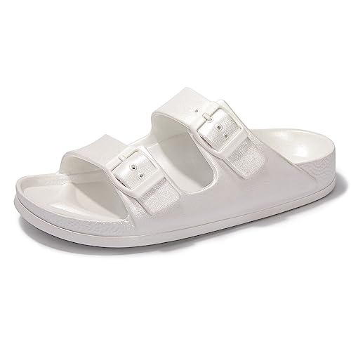 FUNKYMONKEY Women's Sandals: Upgraded EVA Waterproof Slides