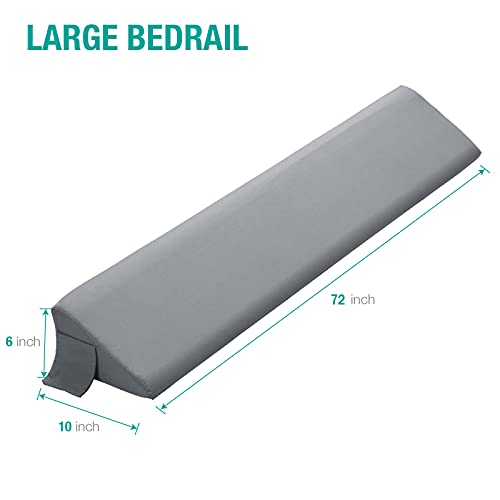 Vekkia King Bed Wedge Pillow/Headboard Pillow Wedge/Mattress Gap Filler Wedge Bed Gap Pillow Close Gap (0-6\") Stop Pillow Falling Down-Gray 75in Long