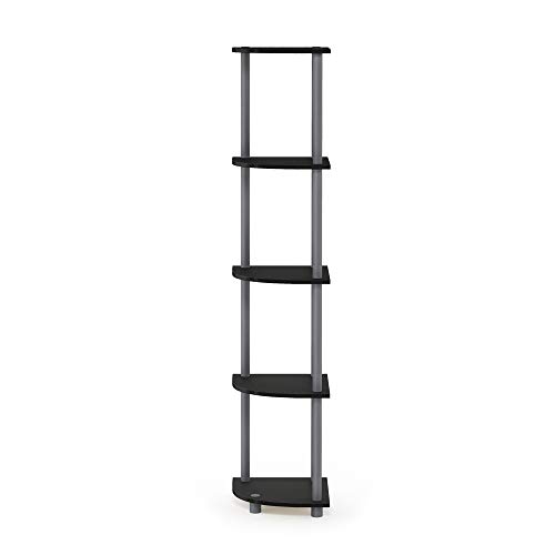 5-Tier Corner Shelf Black/Grey