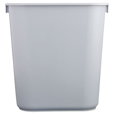 Compact 13.63QT Gray Wastebasket