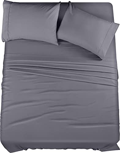 Utopia Bedding Full Sheets Set - 4 Piece Brushed Microfiber, Fade & Shrink Resistant, Easy Care