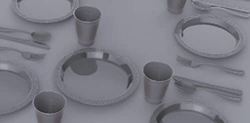 54x108in Silver Tablecloth 12-Pack