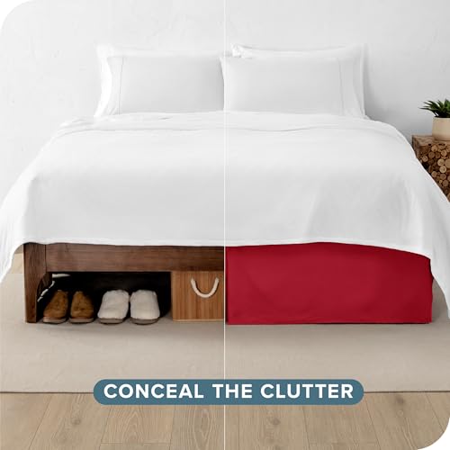 Bare Home Microfiber Bed Skirt - Hypoallergenic & Stain Resistant