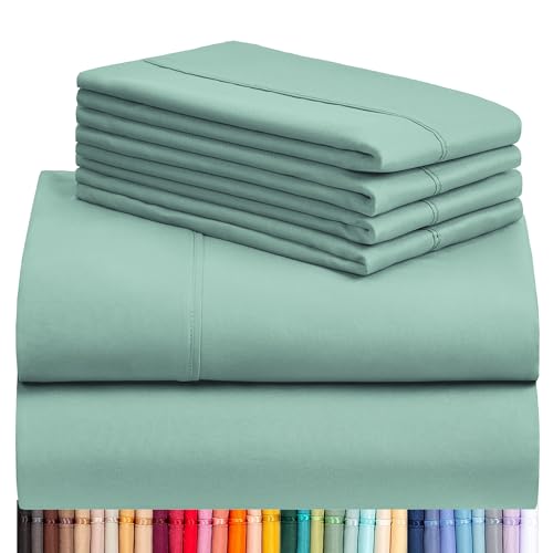 LuxClub 6PC Bed Sheets: Deep Pockets, Eco Friendly, Wrinkle Free