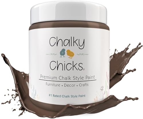 Chalky Chicks Chalk Paint - Chalk Paint for Furniture Craft Paint Cabinet Paint Wood Paint and Furniture Paint Spray Paint-Ready for Home Decor - Alaskan Brown Bear (Brown) 8 Fl Oz (Pack of 1)