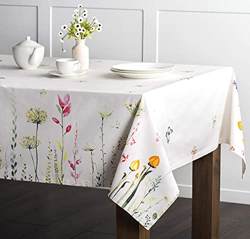 Maison d' Hermine 60"x60" Tablecloth - Elegant Botanical Fresh Pattern