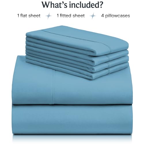 LuxClub 6 PC Sheets: Deep Pockets, Eco Friendly, Cooling