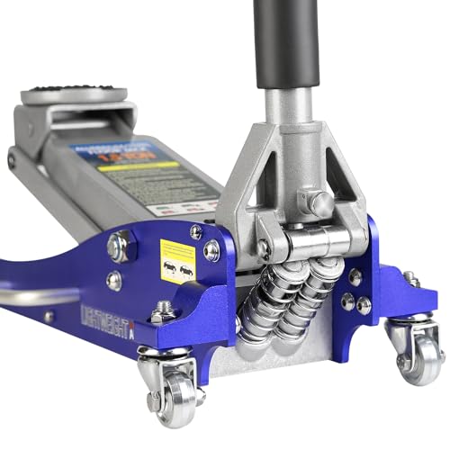 Henf Floor Jack 1.5 Ton Hydraulic Low Profile Aluminum and Steel Car Jack Lightweight Service Jack with Quick Lift Dual Pump 3 000 lb Capacity Lift Range 3.3''-18.5'' Blue
