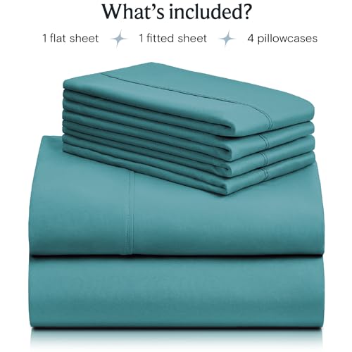 LuxClub Queen Sheets Set: Soft, Cooling, Deep Pockets