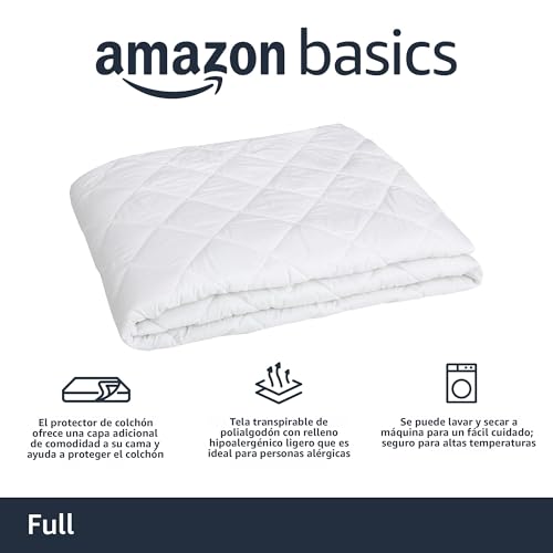 Amazon Basics Hypoallergenic Quilted Mattress Pad