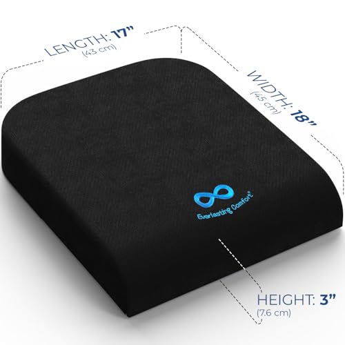 100% Memory Foam Wheelchair Seat Cushion Gel Infused & Ventilated Relieve Back Sciatica Coccyx and Tailbone Pain - Perfect for Wheelchairs Office Chairs by Everlasting Comfort - Amazon Vine