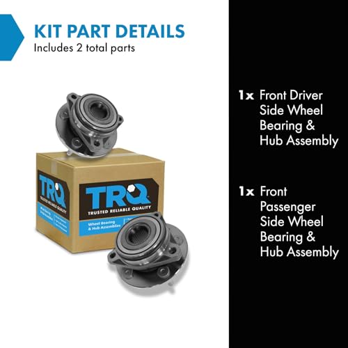 TRQ BHA53374 - Front Wheel Bearing And Hub Assembly Kit