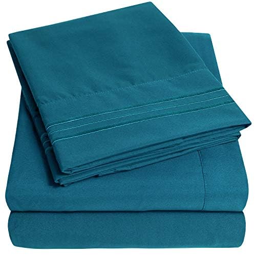 Sweet Home Collection 1500 Supreme King Sheets: Luxury Teal Bedding