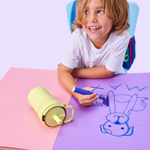 BrüMate Leap 12oz 100% Leakproof Kids Tumbler with Handle and Silicone Soft Straw | Durable Drop Resistant Silicone Sleeve | Made of Insulated Stainless Steel | Cup Holder Friendly | 12oz (Neutron)