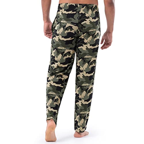 Fruit of the Loom Men's Extended Sizes Jersey Knit Sleep Pant Pajama Bottom Camo Small US