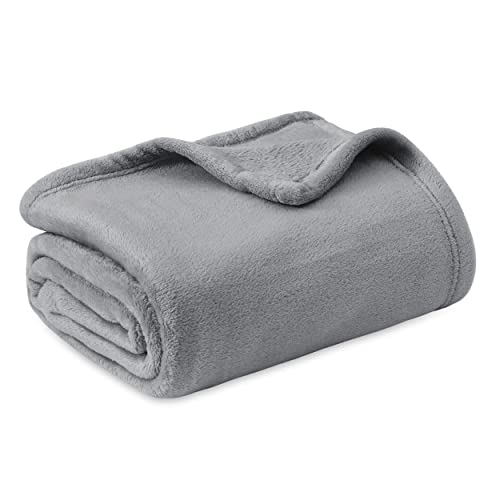 Soft Grey Fleece Blanket