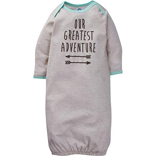 Gerber Baby 4-Pack Boys Adventure Teal and Grey Fox Sleeping Gowns