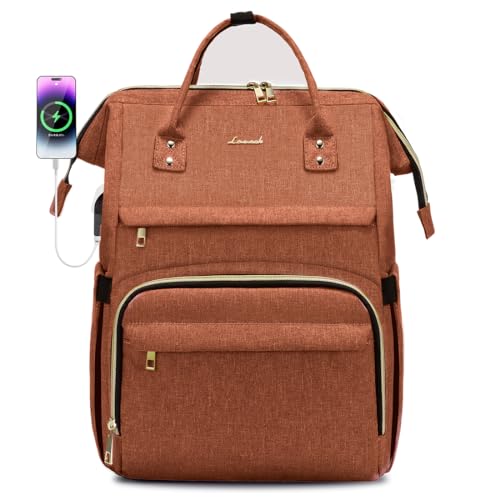 LOVEVOOK Laptop Backpack 15.6 Inch Professional Womens Purse Computer Bag Nurse Teacher Backpack Waterproof College Work Bags Carry on Travel Back Pack with USB Port Black