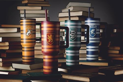 Simple Modern Harry Potter 40 oz Tumbler with Handle and Straw Lid | Insulated Reusable Stainless Steel Water Bottle Travel Mug | Gift for Women Men Him Her | Trek Collection | 40oz | Hufflepuff Scarf