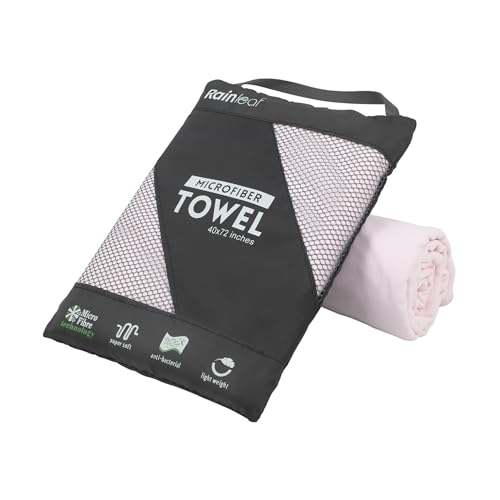 Rainleaf Microfiber Towel Perfect Travel & Gym & Camping Towel. Quick Dry - Super Absorbent - Ultra Compact - Lightweight. Suitable for Trip Beach Shower Backpacking Pool