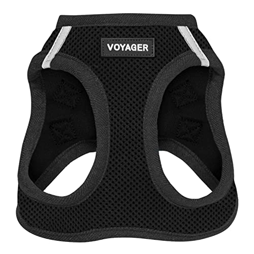 Voyager Step-in Air Dog Harness - All Weather Mesh Step in Vest Harness for Small and Medium Dogs by Best Pet Supplies - Black XS