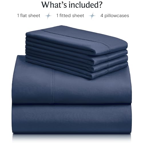 LuxClub 6PC California King Sheets: Deep Pockets, Cooling & Soft