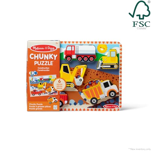 5Star-TD Melissa & Doug Construction Wooden Chunky Puzzle