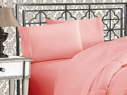 Elegant Comfort Twin Sheets Set: Soft, Wrinkle-Free Luxury