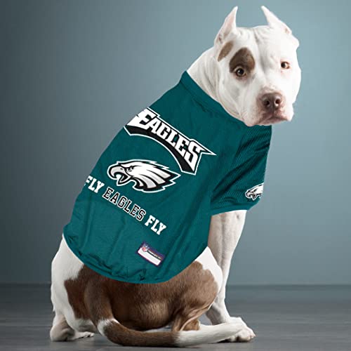 NFL Philadelphia EAGELS Raglan Jersey Fly Eagles Fly - Large. Cutest Football Jersey for Dogs & Cats