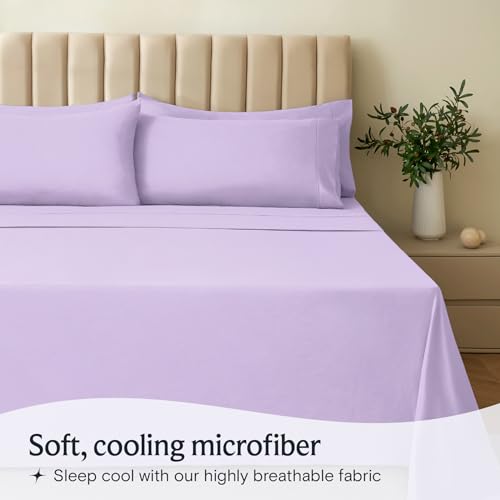 LuxClub King Size Sheets Set: Deep Pockets, Cooling & Soft