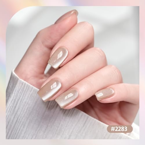 GAOY Dream World Glitter Red Cat Eye Gel Nail Polish Set with Magnet for Pink Blue Holographic Cat Eye Salon Gel Manicure and Nail Art DIY at Home