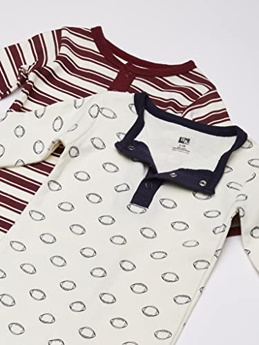 Hudson Baby Cotton Union Suit 3 Pack Football 9-12 Months