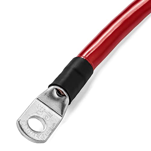 Spartan Power Red 2 Foot 4/0 AWG Battery Cable Positive Only 5/16\" M8