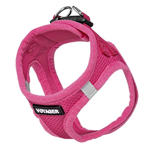 Voyager Step-in Air Dog Harness - All Weather Mesh Step in Vest Harness for Small and Medium Dogs by Best Pet Supplies - Harness (Fuchsia) Small