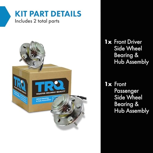 TRQ BHA53629 - Front Wheel Bearing And Hub Assembly Kit