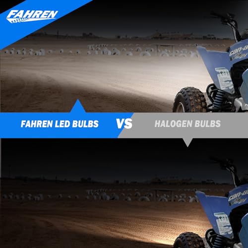 FAHREN H11 9005 Fog Bulbs 56000LM 800% Newest & Brightest 6500K with Cooling Fan H11 9005 Bulb 360° Adjustable CANbus Ready Pack of 4
