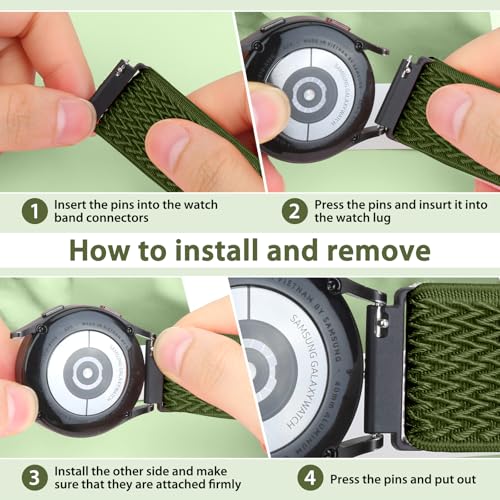 TumpCez Quick Release Watch Band - Choice of Width -18mm 19mm 20mm 22mm 24mm Watch Bands Solo Loop Adjustable Elastic Nylon Watch Straps Replacement Wristband for Men Women