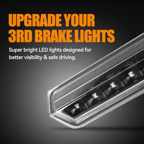 Cxdar Third 3rd Brake Light LED for 2015-2020 Chevy Tahoe/Suburban High Mount Rear Brake Lights Assembly for 2016-2019 Suburban 3500HD Waterproof Center Cab Lamp Stop Light