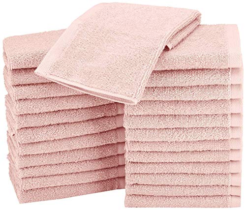 Amazon Basics 100% Cotton Face Towels for Bathroom